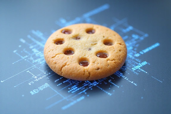 Illustrazione di un biscotto digitale che rappresenta un cookie su un dispositivo