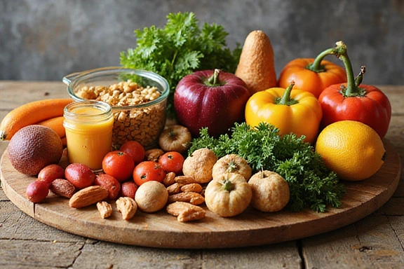 Alimenti sani su un tavolo
